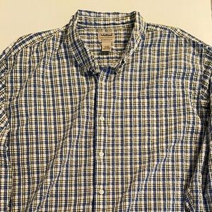 Llbean Organic Cotton Mens shirt (Seer sucker)